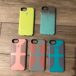 IPHONE 7 lot of 5 speck cases